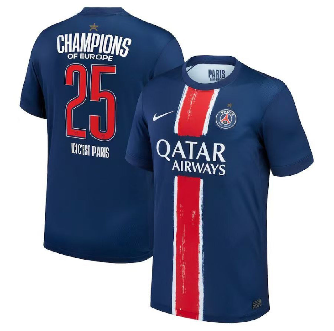 Maillot psg domicile 24/25 champion d Europe